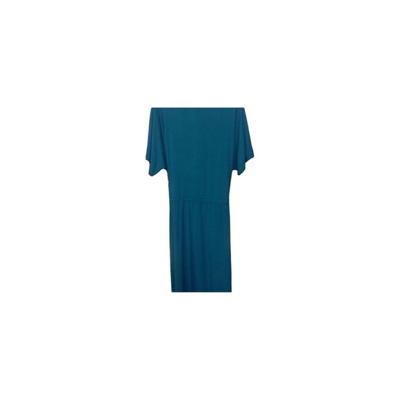 Coldwater creek womens dress tee blouson dress size S Forrest green pull string - Picture 3 of 7